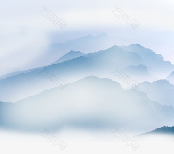 山水风景水墨画元素