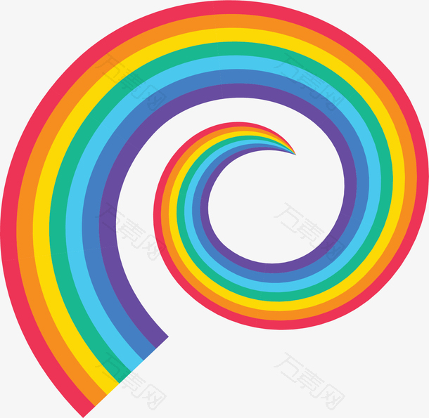 螺旋漩涡美丽彩虹