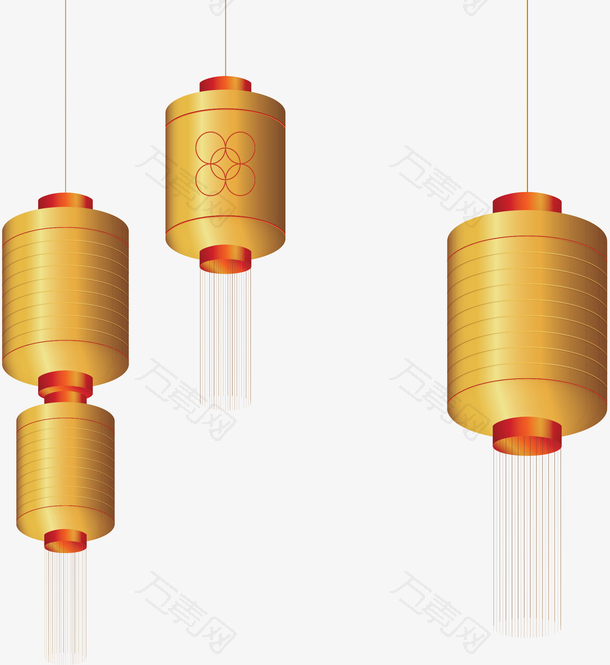 金色中国古风灯笼