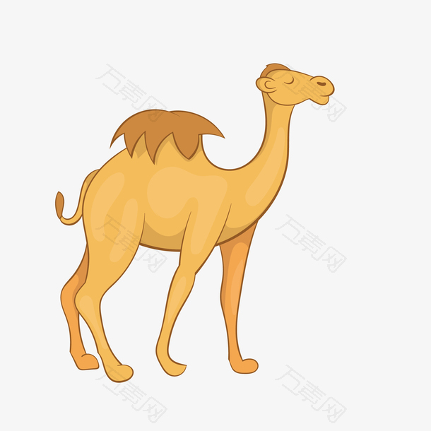 黄色动物骆驼设计图案