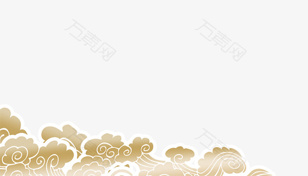 古典祥云装饰中国风金色