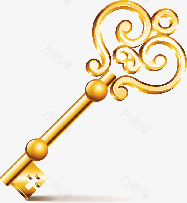 钥匙金色素材