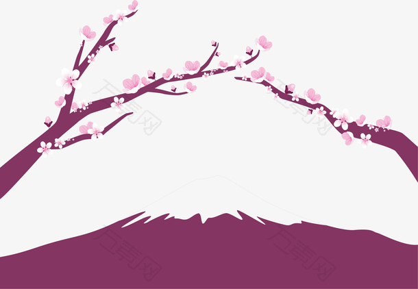日本富士山浪漫樱花
