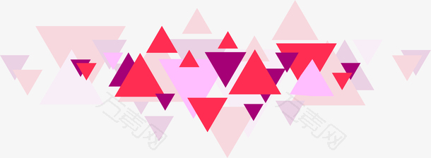 粉色系三角背景海报