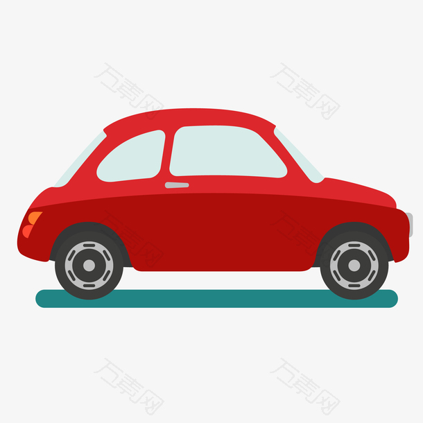 卡通红色的小汽车车辆设计