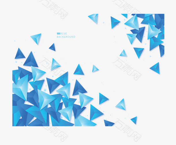 天蓝色几何三角花纹