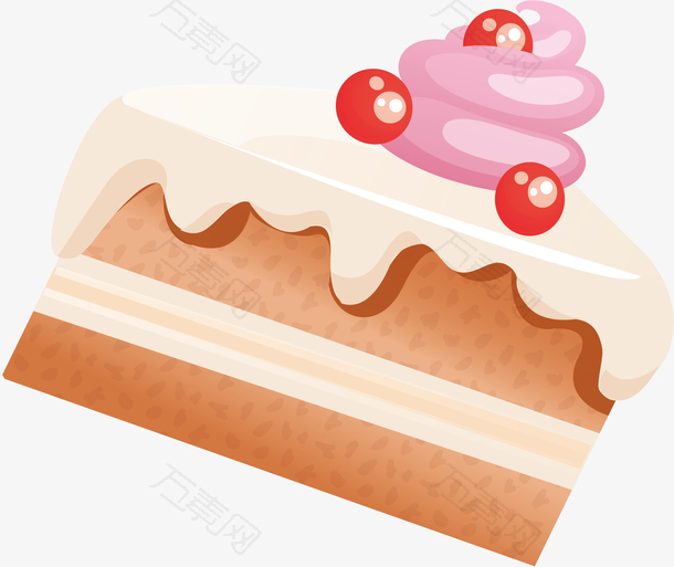 矢量图粉色的冰激凌蛋糕
