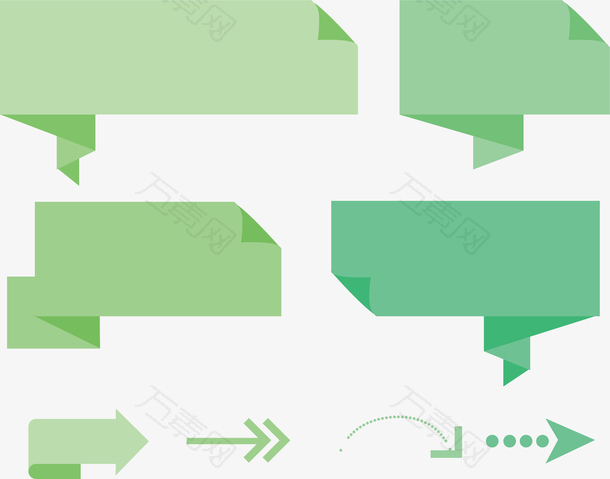 矢量绿色对话框