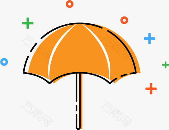 谷雨雨伞MEB风格矢量图