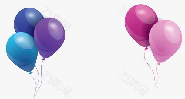 粉紫色节日气球束