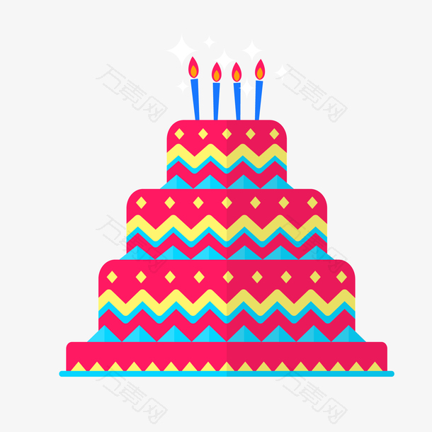 彩色生日蛋糕设计