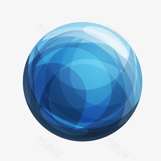 蓝色质感科技矢量球体
