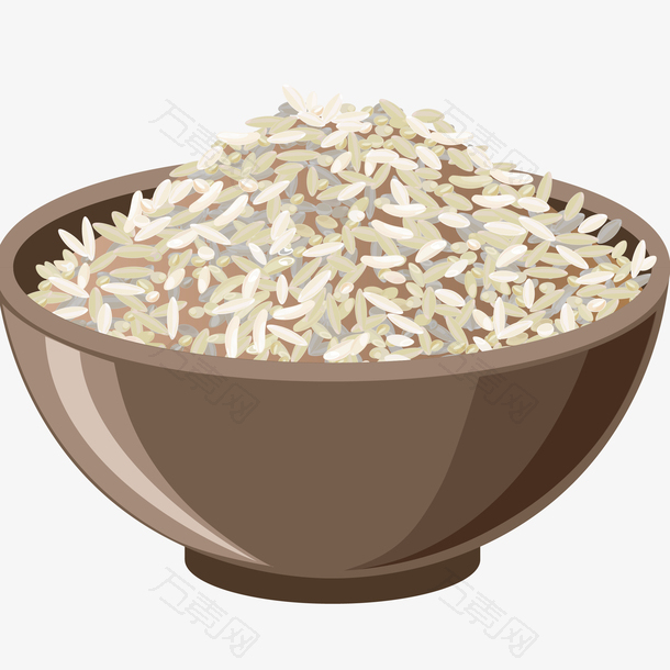 一碗米饭矢量插画