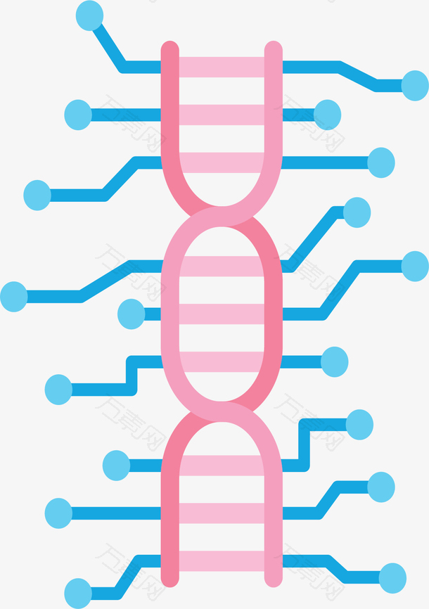 蓝粉色网络生物结构