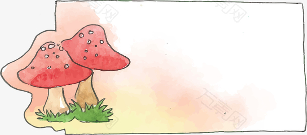 秋季立秋粉红蘑菇