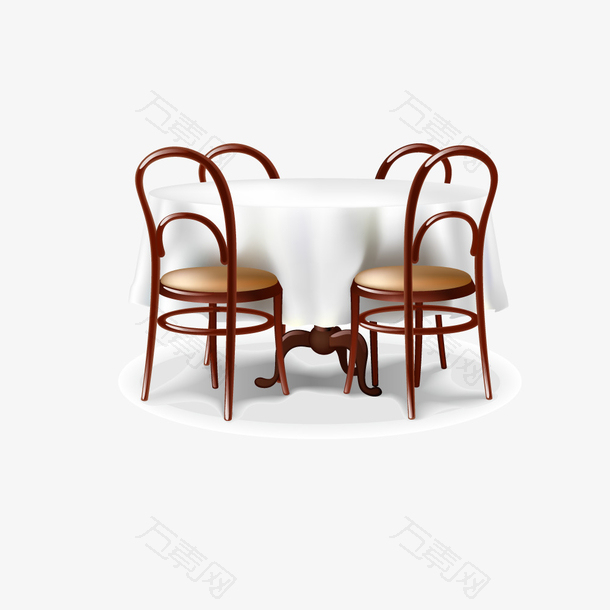 矢量家装家具餐桌座椅素材
