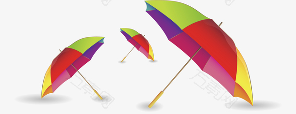 秋天雨季彩虹雨伞