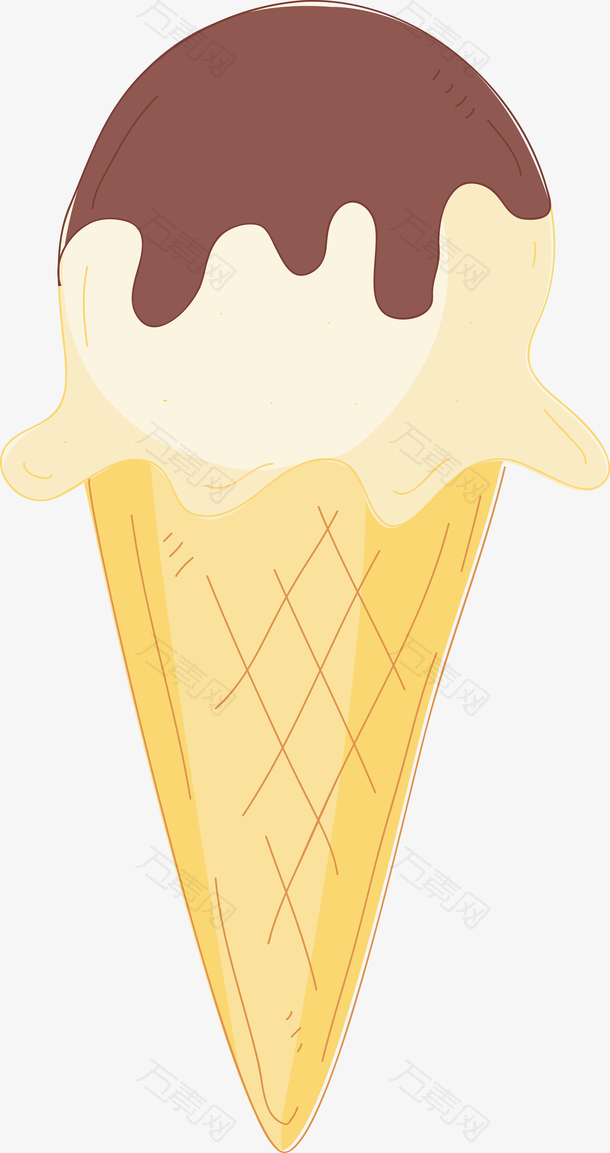 卡通冰淇淋矢量素材图
