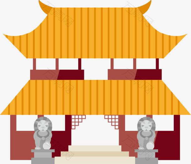中国古代建筑矢量素材