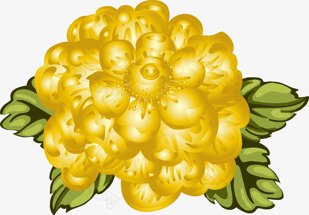 一朵金色的花png图