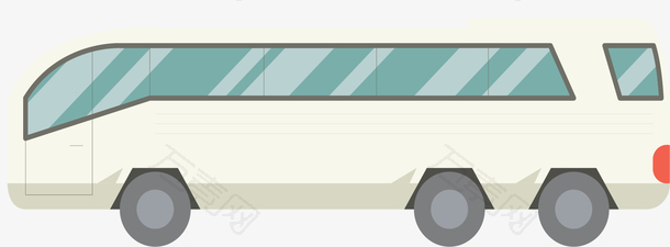 灰白色旅游季巴士
