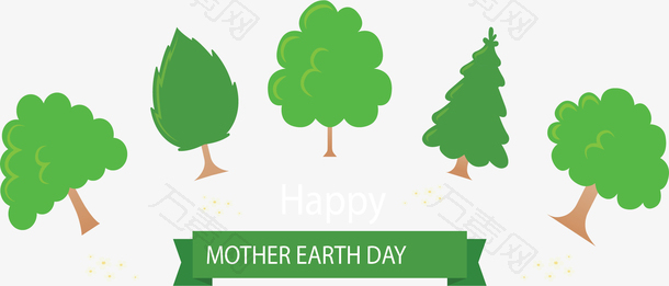 绿色大树世界地球日