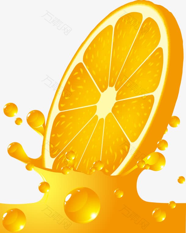 橙汁喷溅