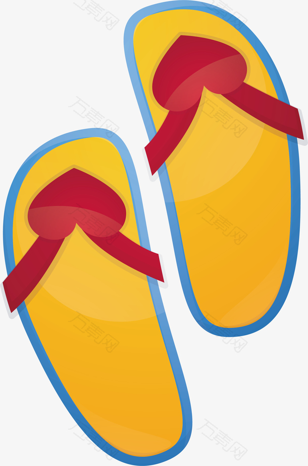 黄色沙滩拖鞋