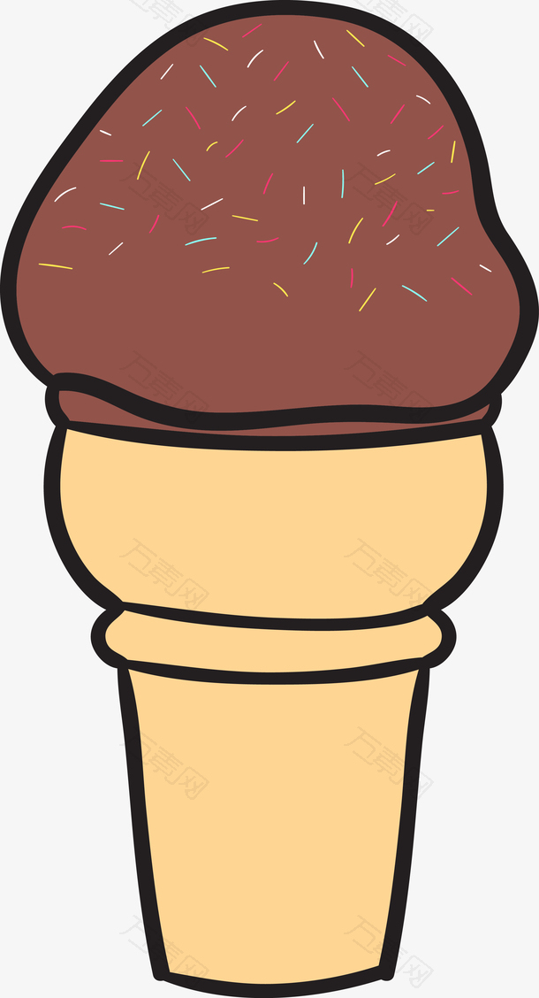 卡通巧克力冰淇淋图