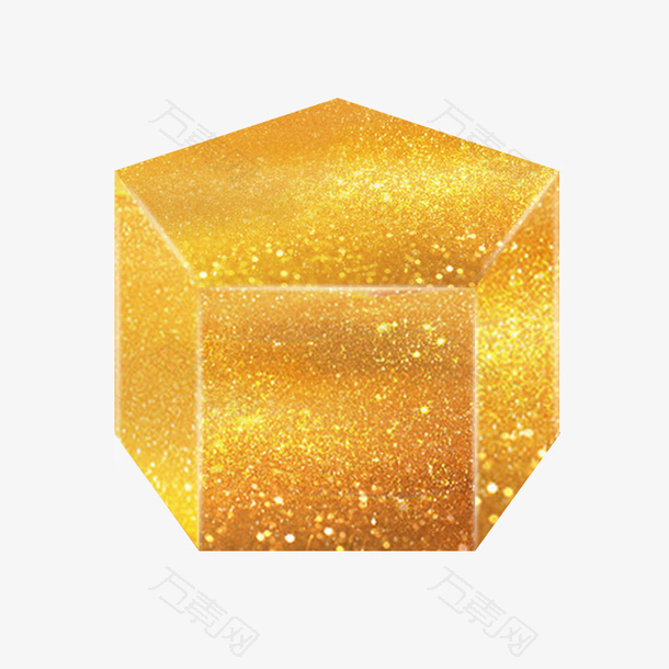 大气礼盒 金色礼物包装盒 活动 几何图