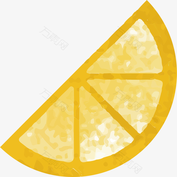 矢量图可口的柠檬片