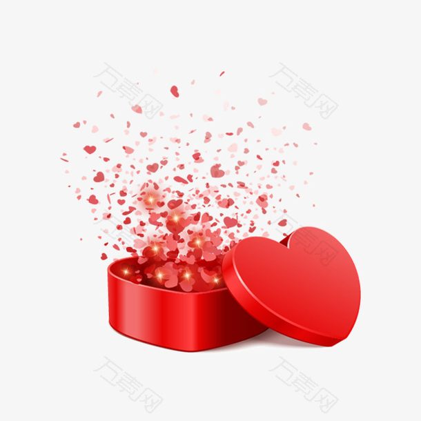 红色爱心发光盒