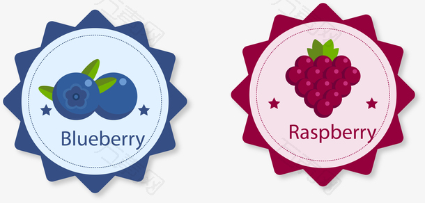 蓝莓和蔓越莓的图标