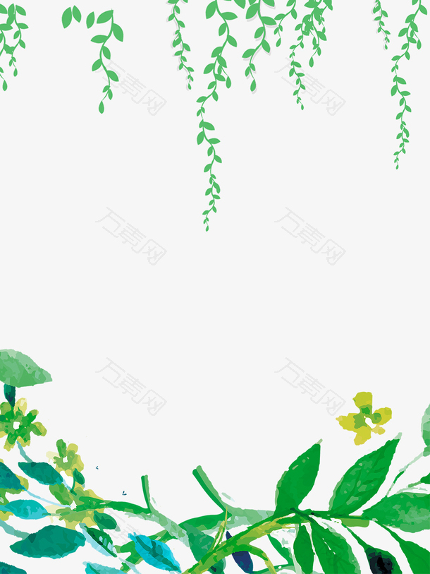立春柳枝与草地背景设计
