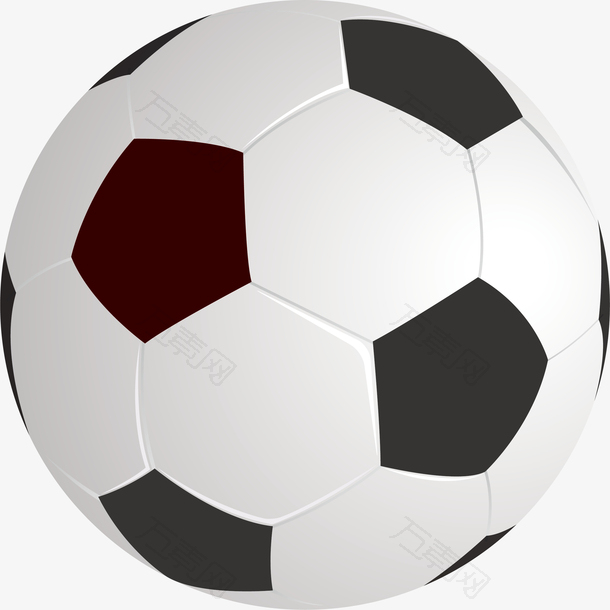 卡通足球运动传统足球设计图案矢