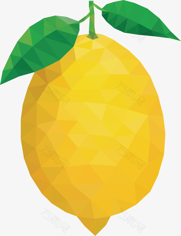 几何矢量水果柠檬设计元素