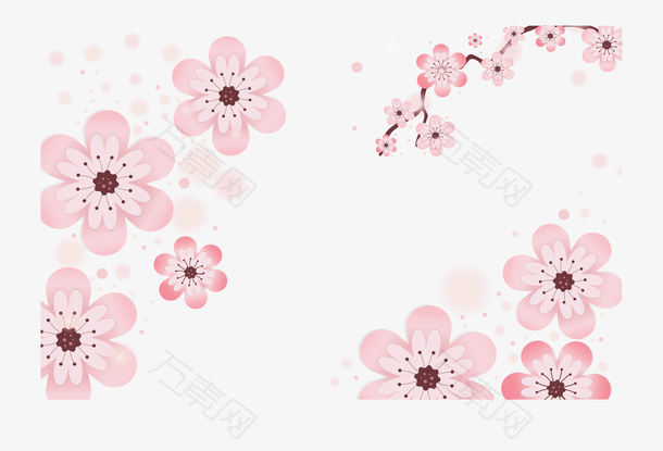 春日精美粉红樱花