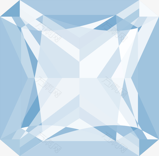 几何透明水晶钻石素材