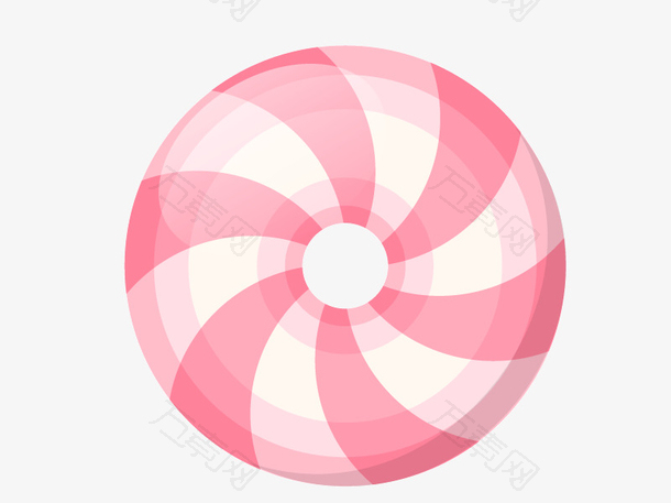 粉色圆环卡通矢量素材