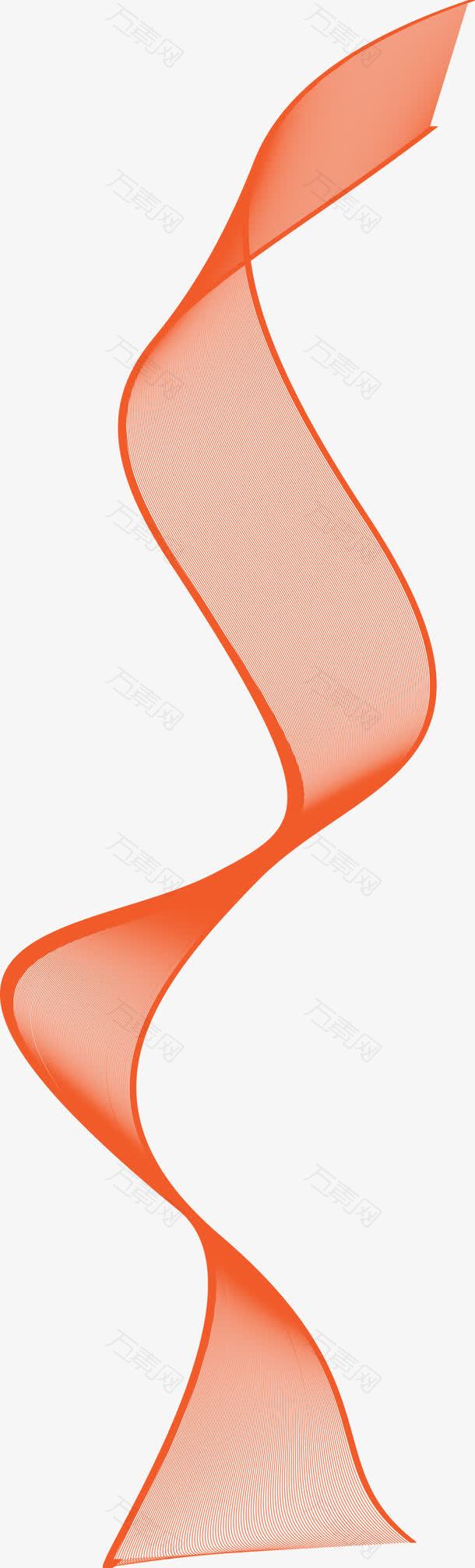 创新混合橙色波线