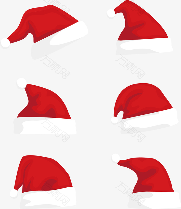 大红色圣诞节帽子