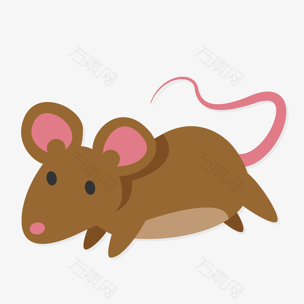棕色简约设计卡通老鼠