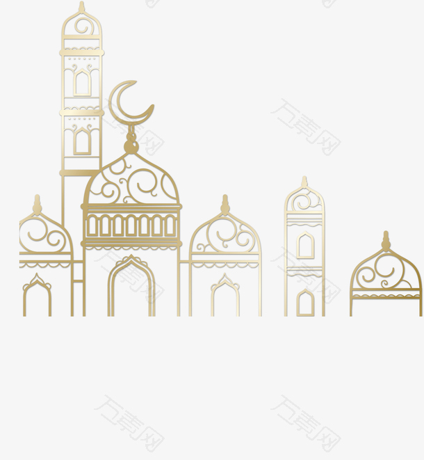 金色镂空伊斯兰教堂