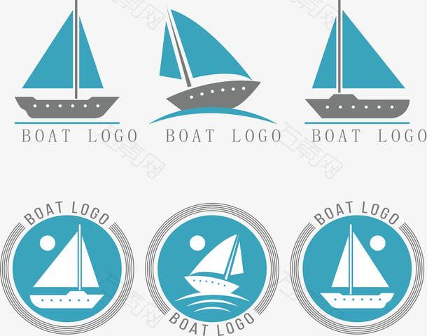 创意轮船航海图标