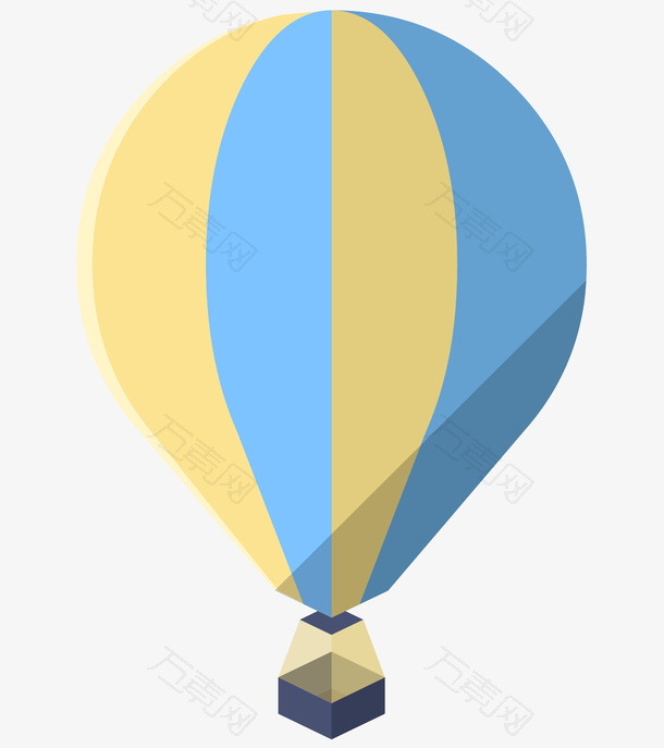 矢量卡通手绘扁平化彩色氢气球