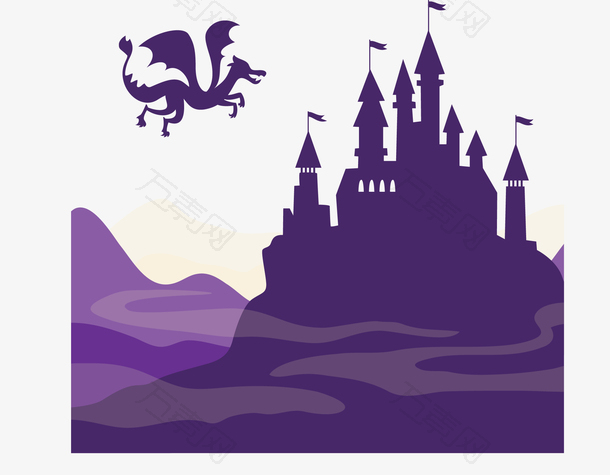 飞向城堡的紫色恶龙