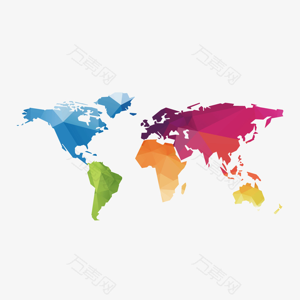 彩色商务地图
