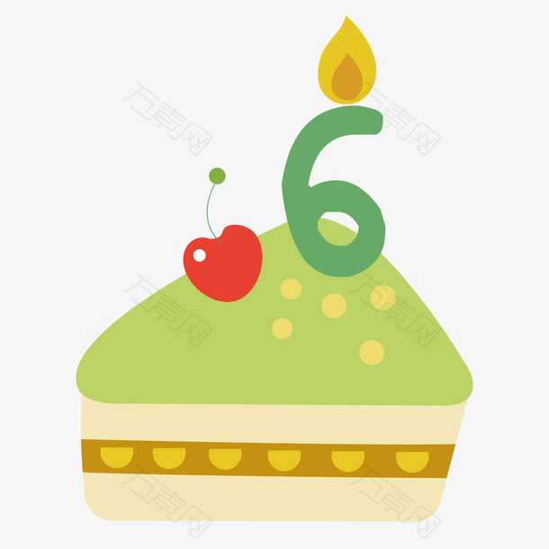 浅绿色数字矢量蛋糕