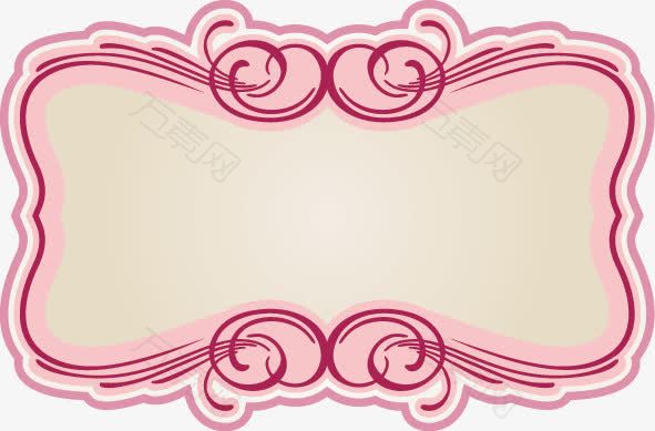粉色花纹边框