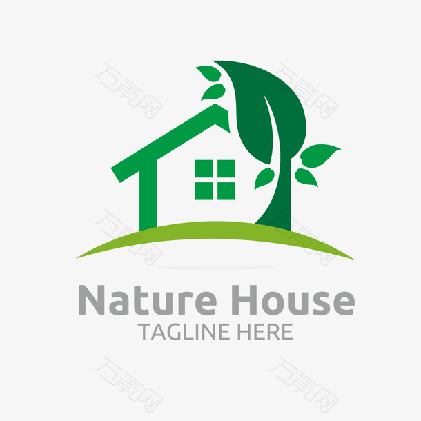 绿色房子logo